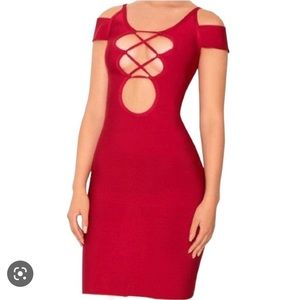 A sexy red dress